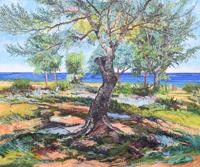 David Loren Bass Landscape Painting, 83W - Sold for $1,408 on 12-03-2022 (Lot 512).jpg
